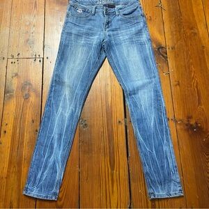 Dereon by Beyoncé Ladies Straight Leg Jeans Size 11/12 Embellished Fleur de Lis